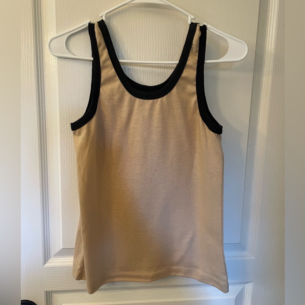 Kids Tan and Black Tank Top